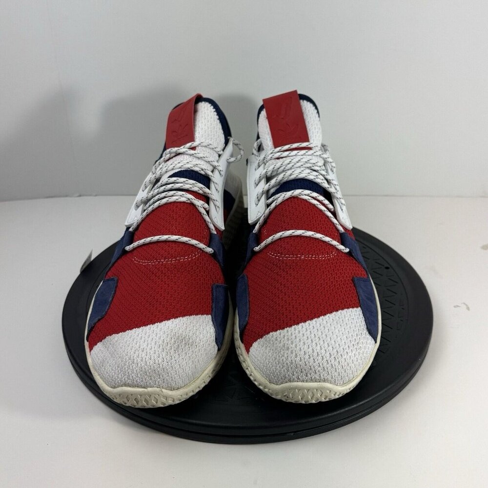 Adidas Pharrell Tennis HU Billionaire Boys Club Mens Size 13  White Red Sneakers - Picture 2 of 8